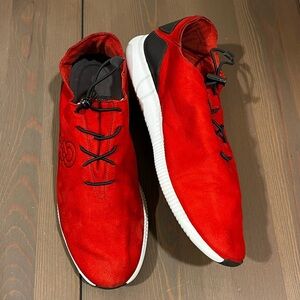 COLE HAAN Leather Sneakers Studiø Grand Slip On Comfort Travel Red Womens 9.5B